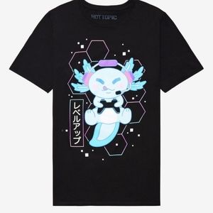 Axolotl Gamer Pastel Goth Black Tee Shirt New Tags Hot Topic L Hot Topic